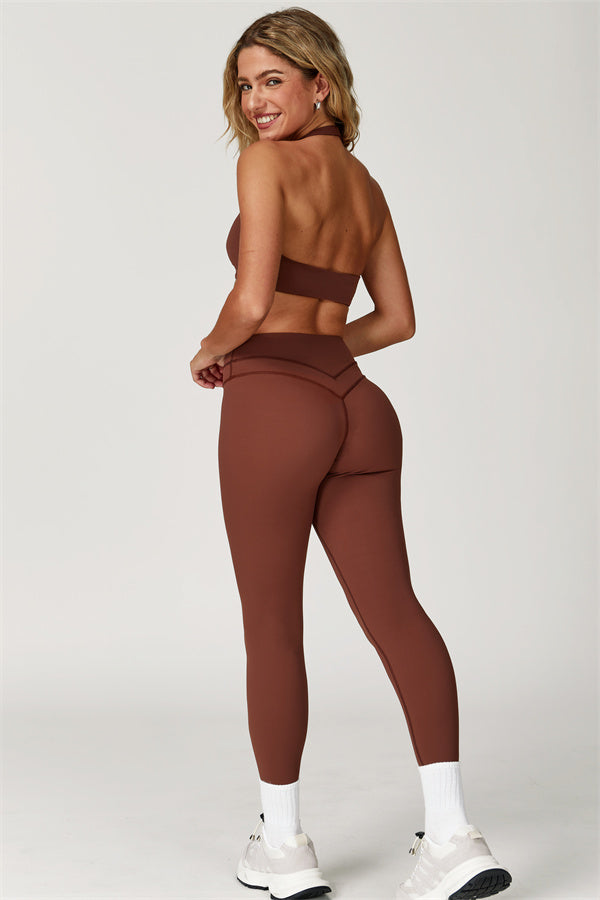 The Boost Halter Sports Bra Enigma Leggings 2-Piece Set