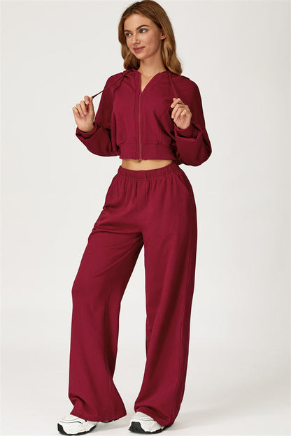 The Glacier Crop Hoodie Pants 2-Piece Set