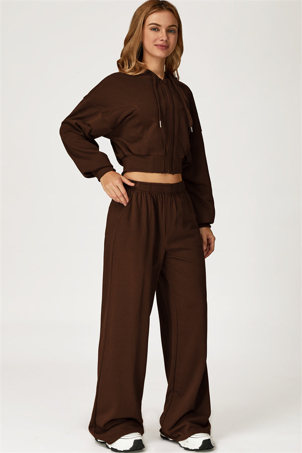 The Glacier Crop Hoodie Pants 2-Piece Set