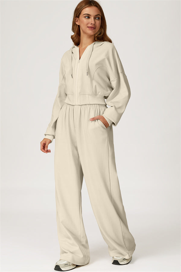 The Glacier Crop Hoodie Pants 2-Piece Set