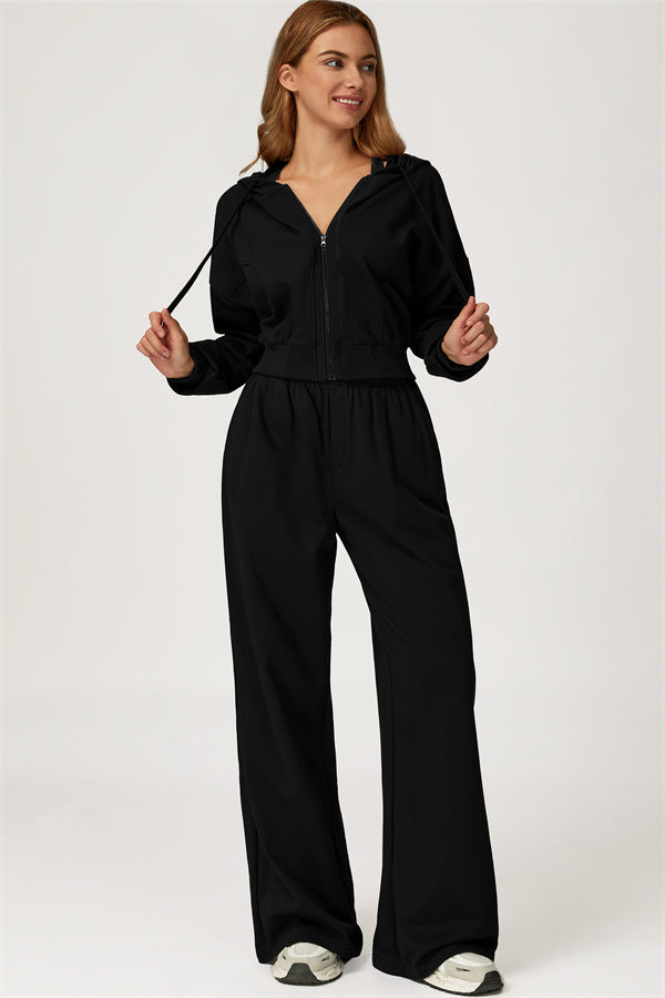 The Glacier Crop Hoodie Pants 2-Piece Set