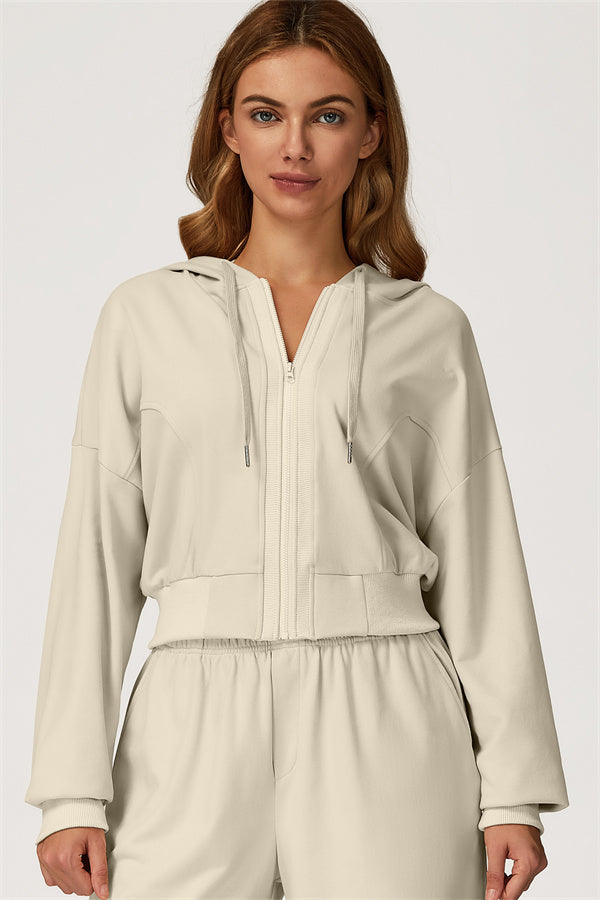 The Glacier Crop Hoodie Shorts 2-Piece Set