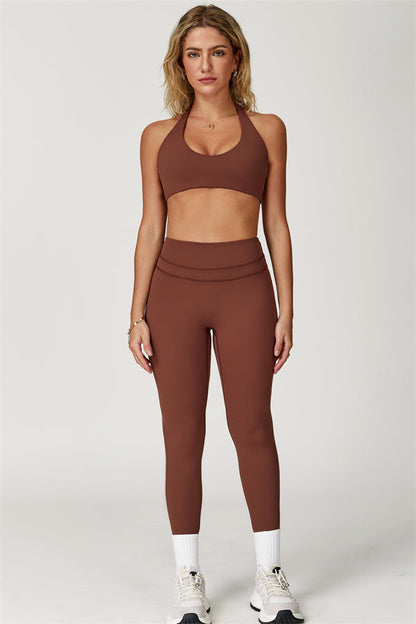The Boost Halter Sports Bra Enigma Leggings 2-Piece Set