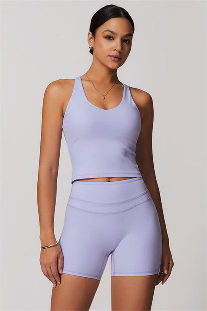 The Enigma Cross Back Vest Shorts 2-Piece Set