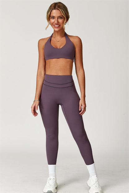 The Boost Halter Sports Bra Enigma Leggings 2-Piece Set