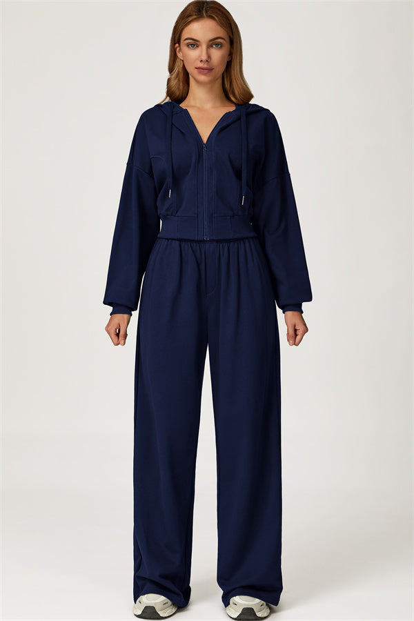 The Glacier Crop Hoodie Pants 2-Piece Set