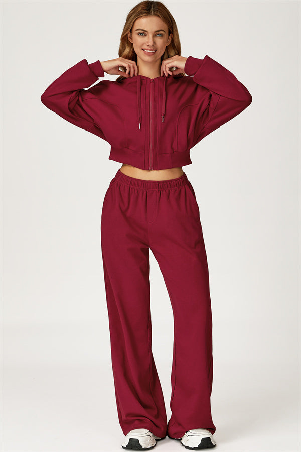 The Glacier Crop Hoodie Pants 2-Piece Set