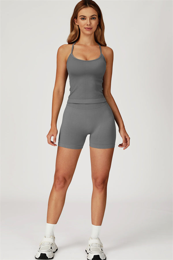 The Sculpt Crop Top Shorts 2-Piece Set