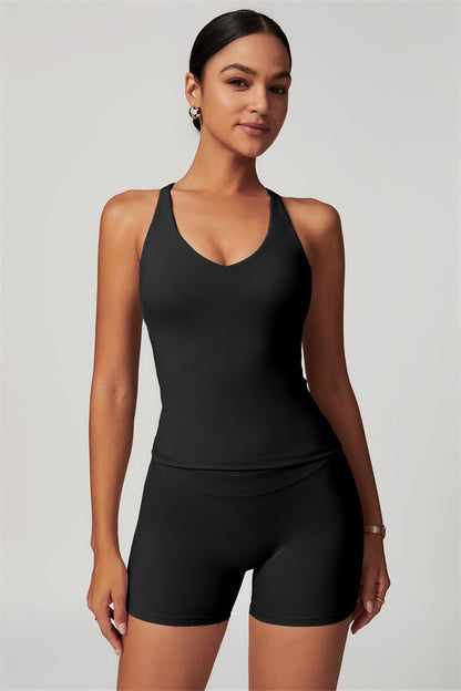 The Enigma Cross Back Vest Shorts 2-Piece Set