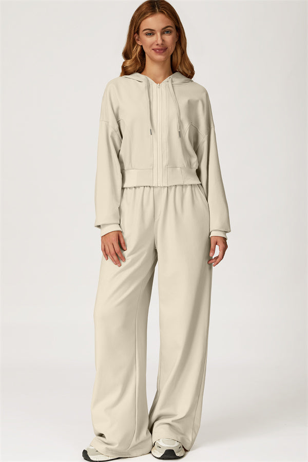 The Glacier Crop Hoodie Pants 2-Piece Set