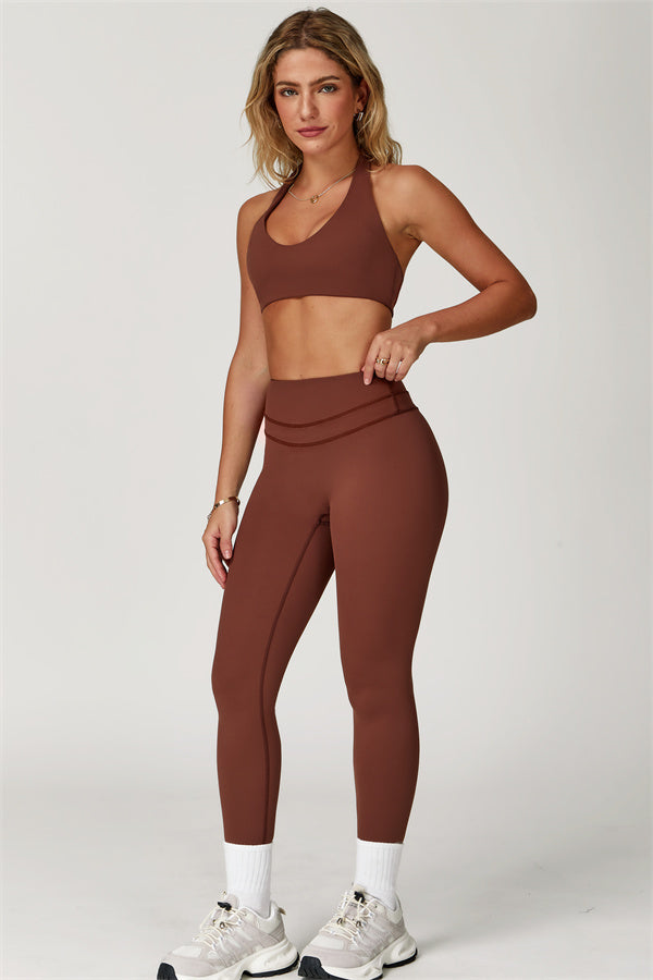 The Boost Halter Sports Bra Enigma Leggings 2-Piece Set