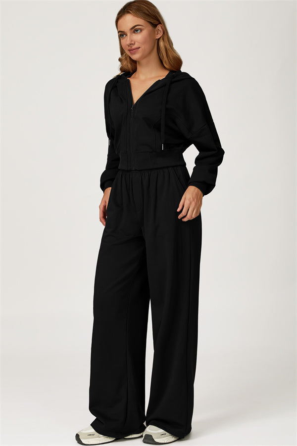 The Glacier Crop Hoodie Pants 2-Piece Set