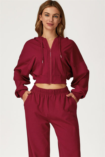 The Glacier Crop Hoodie Pants 2-Piece Set