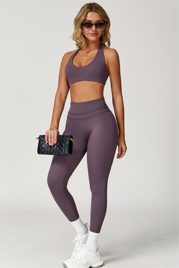 The Boost Halter Sports Bra Enigma Leggings 2-Piece Set