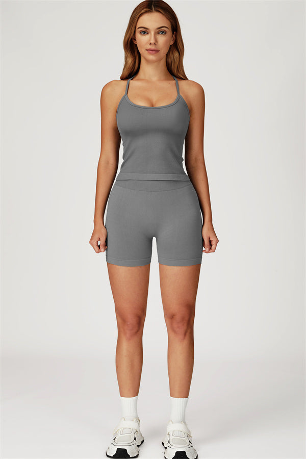 The Sculpt Crop Top Shorts 2-Piece Set