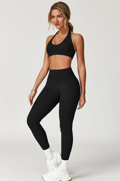 The Boost Halter Sports Bra Enigma Leggings 2-Piece Set