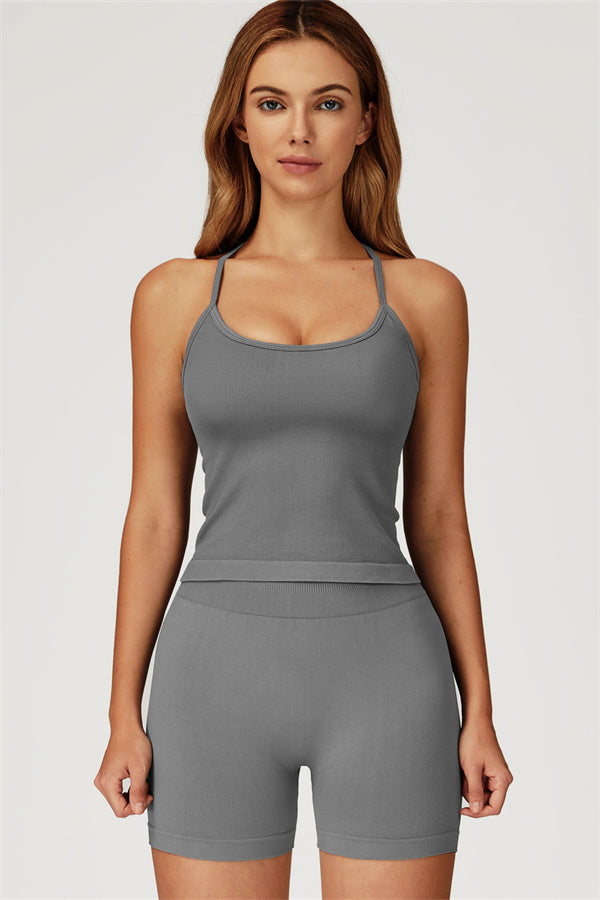 The Sculpt Crop Top Shorts 2-Piece Set