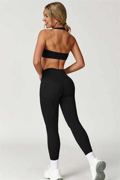 The Boost Halter Sports Bra Enigma Leggings 2-Piece Set