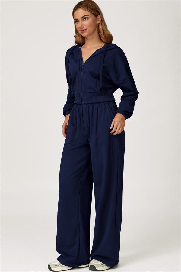 The Glacier Crop Hoodie Pants 2-Piece Set