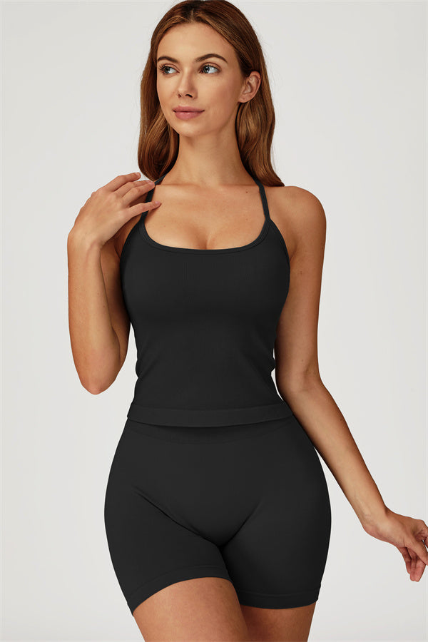 The Sculpt Crop Top Shorts 2-Piece Set