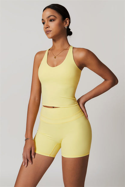 The Enigma Cross Back Vest Shorts 2-Piece Set