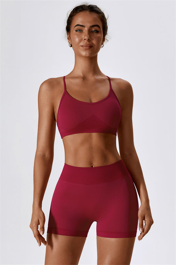 Nova Luxe Sports Bra Shorts 2-Piece Set