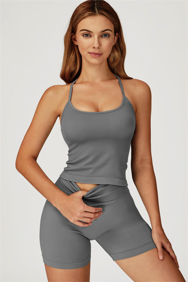 The Sculpt Crop Top Shorts 2-Piece Set