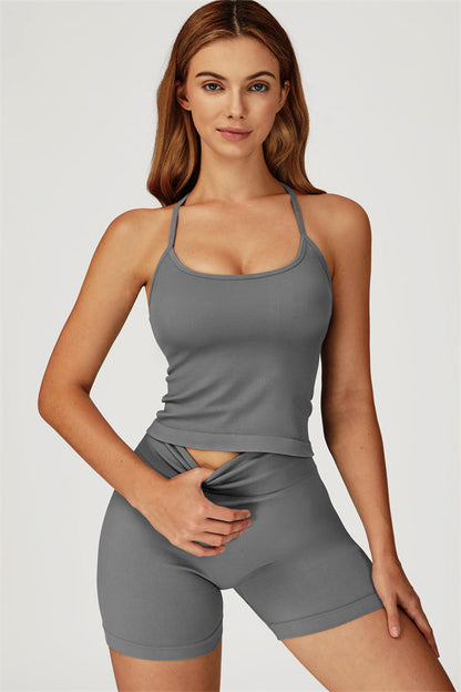 The Sculpt Crop Top Shorts 2-Piece Set