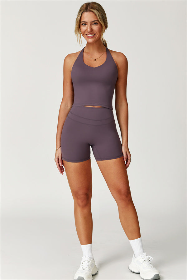 The Enigma Cross Back Vest Shorts 2-Piece Set