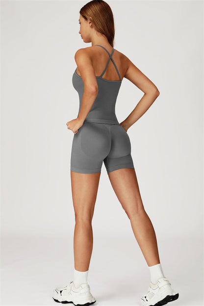 The Sculpt Crop Top Shorts 2-Piece Set