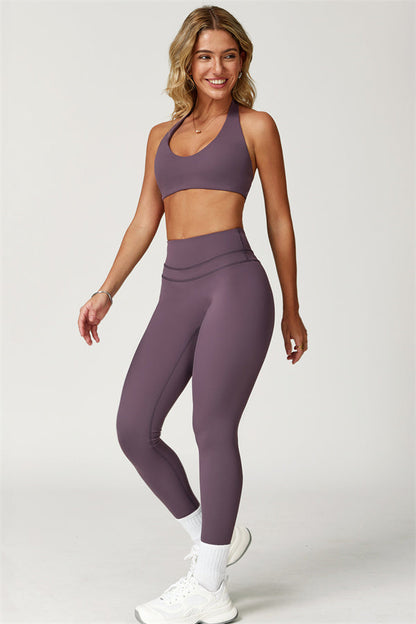 The Boost Halter Sports Bra Enigma Leggings 2-Piece Set