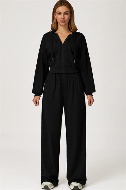 The Glacier Crop Hoodie Pants 2-Piece Set