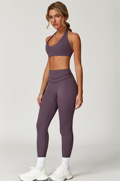 The Boost Halter Sports Bra Enigma Leggings 2-Piece Set