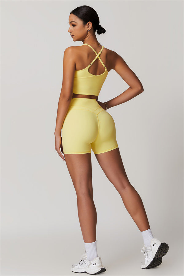 The Enigma Cross Back Vest Shorts 2-Piece Set