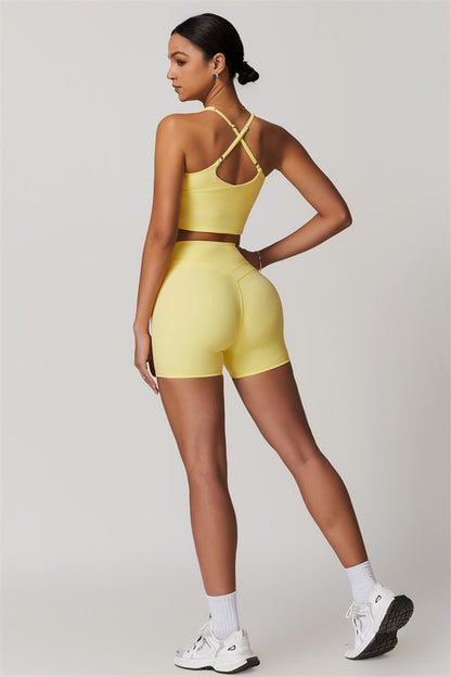 The Enigma Cross Back Vest Shorts 2-Piece Set