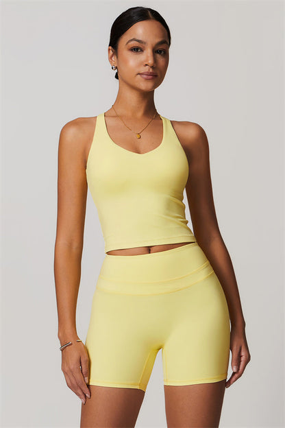 The Enigma Cross Back Vest Shorts 2-Piece Set