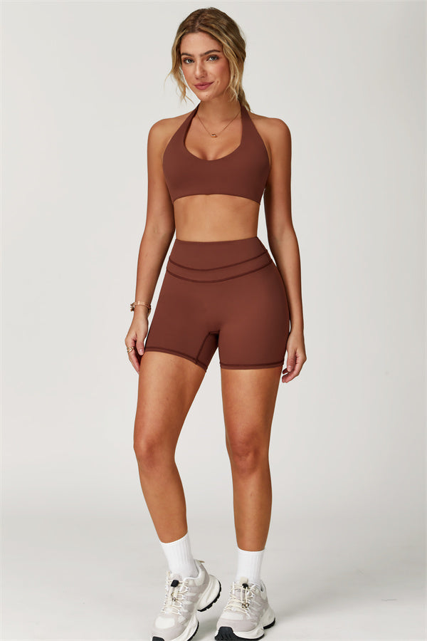 The Boost Halter Sports Bra Enigma Shorts 2-Piece Set