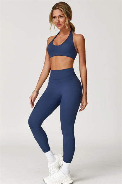 The Boost Halter Sports Bra Enigma Leggings 2-Piece Set